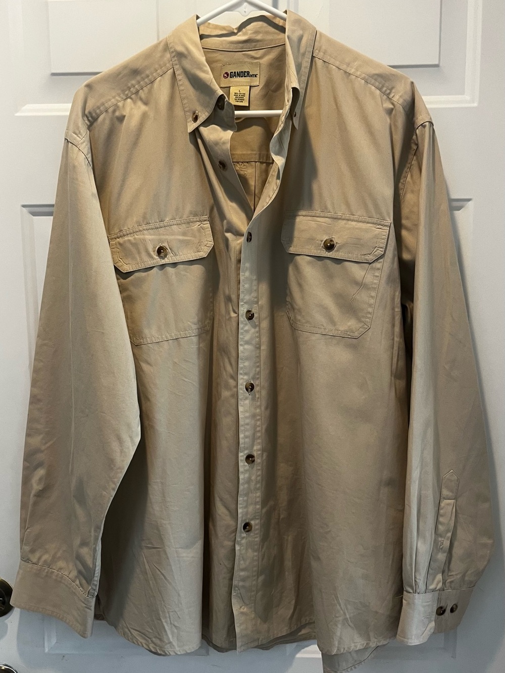 Gander Mountain Men's Long-Sleeve Button-Down Utility Shirt - Khaki